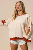 BiBi French Terry Patch Detail Sweatshirt With Red Stars