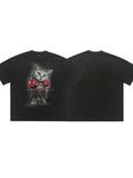 Men's Cat Graphic Vintage Wash T-Shirt
