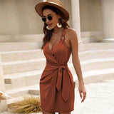 European Sexy V-Neck Strap : Suspender Dress