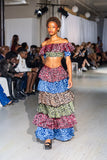 Ana Ruffled Cheetah Print Skirt Set