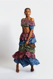 Ana Ruffled Cheetah Print Skirt Set