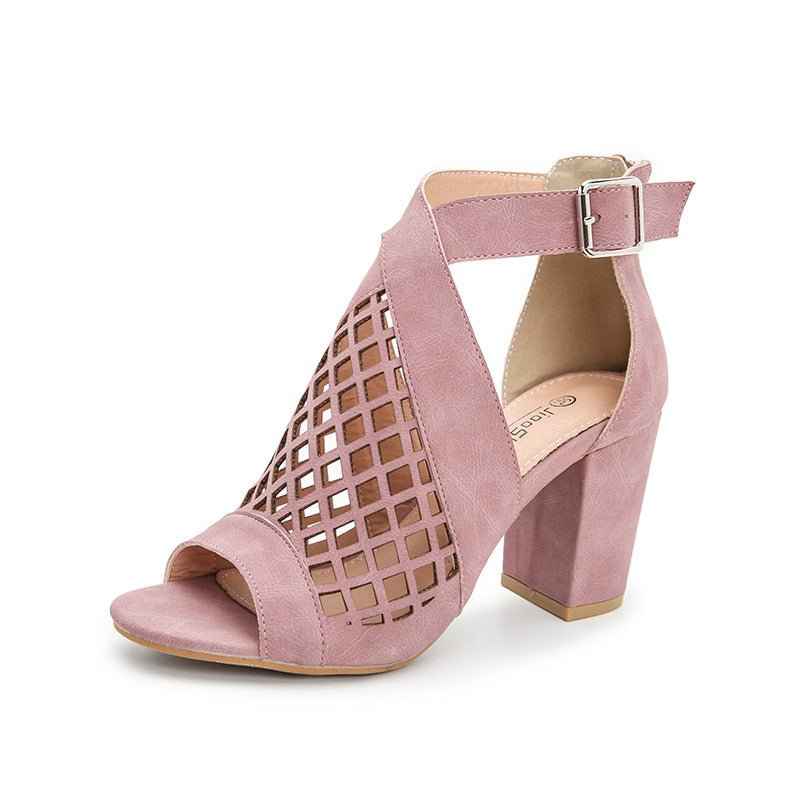 Fish Mouth Sandals : Chunky High Heels
