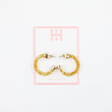 Mini Hoops - Gold Glitter