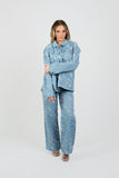 Blair Transparent Marbled Denim Jacket