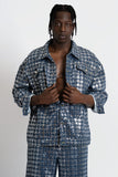 Bleu Sparkled Denim Jacket