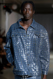 Bleu Sparkled Denim Jacket