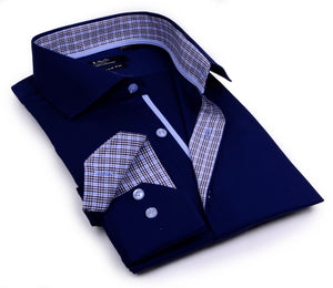 Button-Up Shirt //  - Tailored Fit - contrast  trimming - final sale