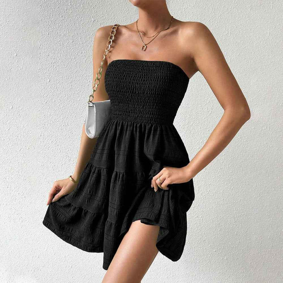 Strapless Flare Formal Dress - European Styles
