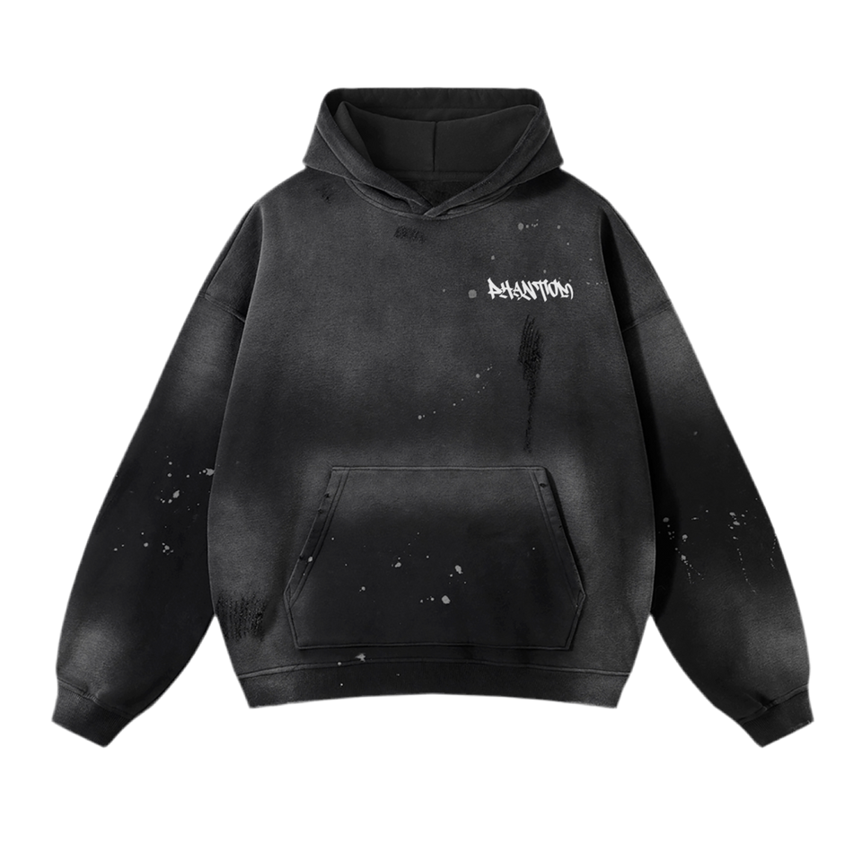 Phantom rides paint splatter hoodie