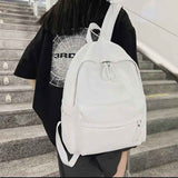 Elegant Leather Backpack Bag : With Fancy Zipper