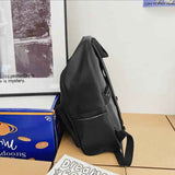 Elegant Leather Backpack Bag : With Fancy Zipper