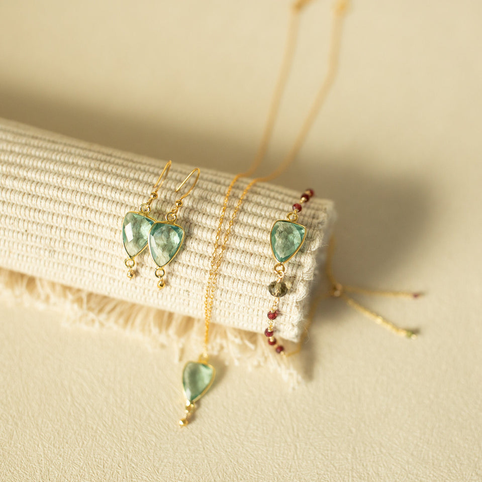Green Amethyst Gold Isla Bracelet