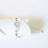 Green Amethyst Silver Isla Bracelet