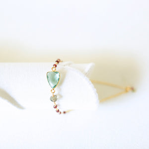 Green Amethyst Gold Isla Bracelet