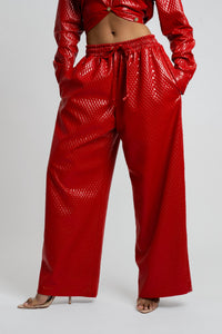 Celeste Vegan Quilted Leather Pants