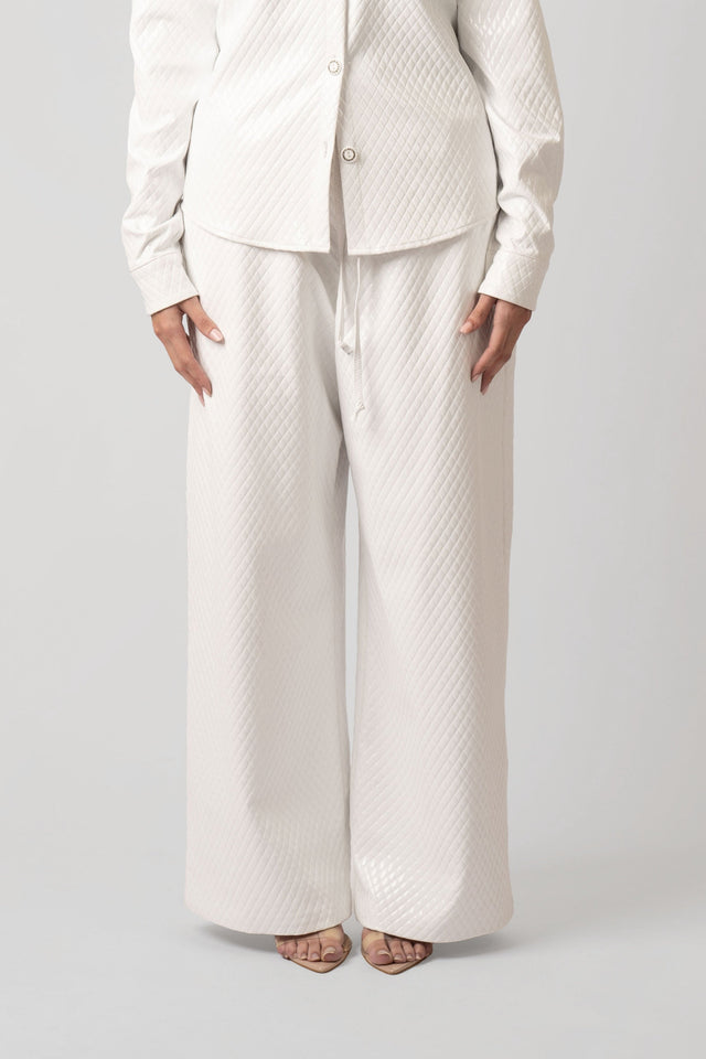Celeste Vegan Quilted Leather Pants