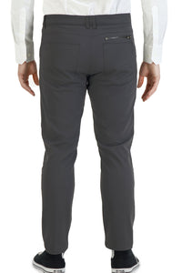 NEW & UPDATED Super - Stretch Men's Chinos //Casual// Dark Charcoal - Performance Collection