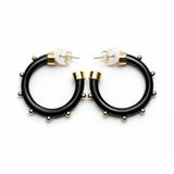 Hoops - Black with Gold Balls