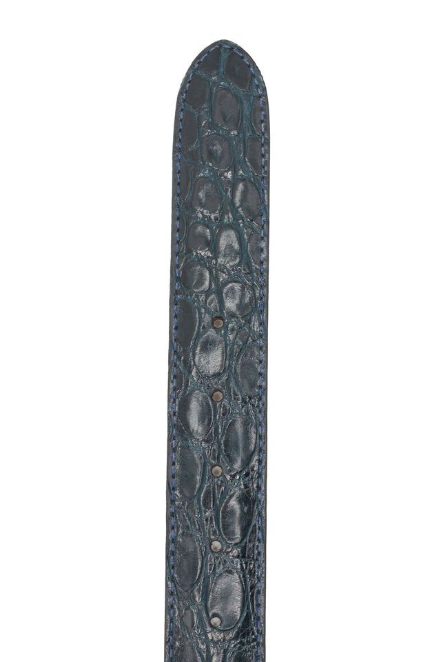 71-155-NVY Crocodile Belt, Navy