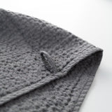 Linen Tales Dark Grey Linen & Cotton Honeycomb Waffle Towel Set