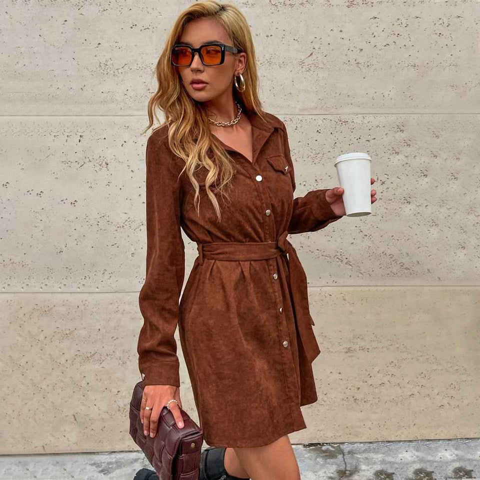 European Loose Casual : Long-Sleeve Dress