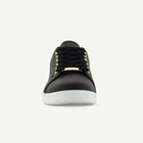 VOLTAIRE: QUILTED COURT SHOE - BLACK