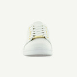VOLTAIRE: QUILTED COURT SHOE - WHITE