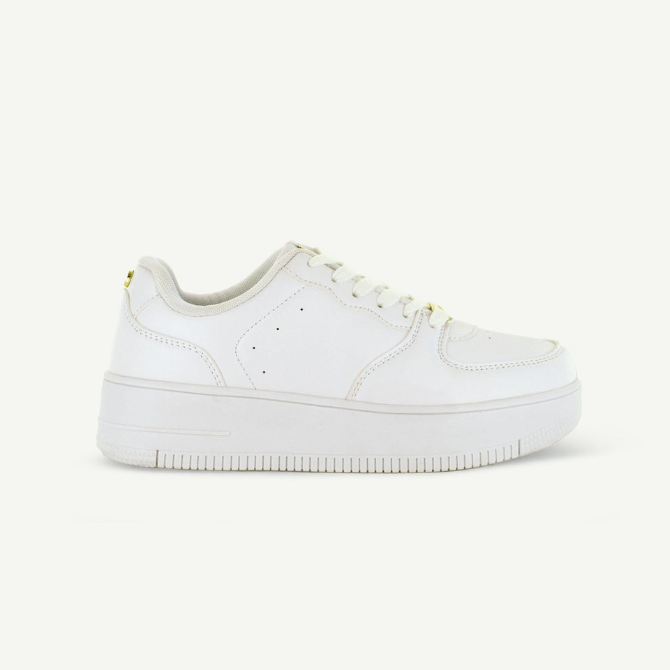 THE METRO: PLATFORM COURT SHOE - WHITE