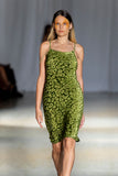 Aliana Silk Leopard Imprint Slip Dress