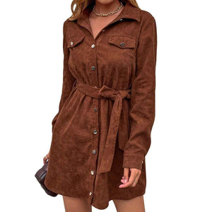European Loose Casual : Long-Sleeve Dress