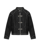 MOTO BUCKLE DENIM JACKET