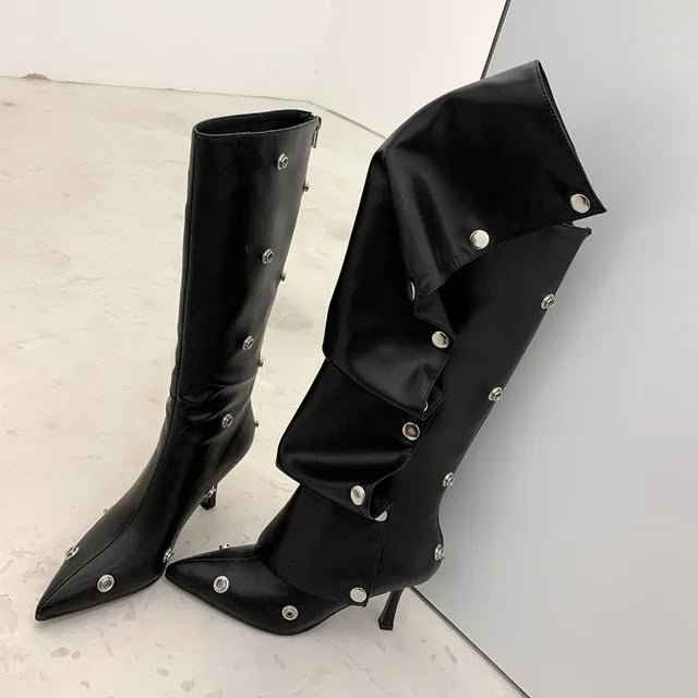 Fashionable Pointed Toe : Knee High Boots