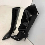 Fashionable Pointed Toe : Knee High Boots