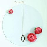 Black Spinel Freestyle Pendant Necklace