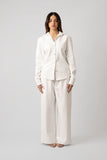 Celeste Quilted Vegan Leather Button-Up