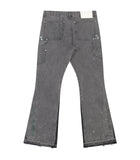 GREY SPLIT PAINTERS DENIM