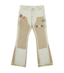 SAND SPLIT PAINTERS DENIM