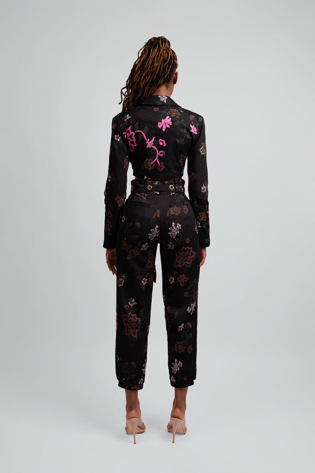 Flora Fitted Cropped Denim Set