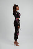 Flora Fitted Cropped Denim Set
