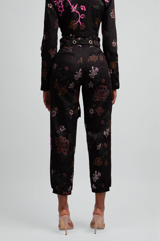 Flora Fitted Cropped Denim Set