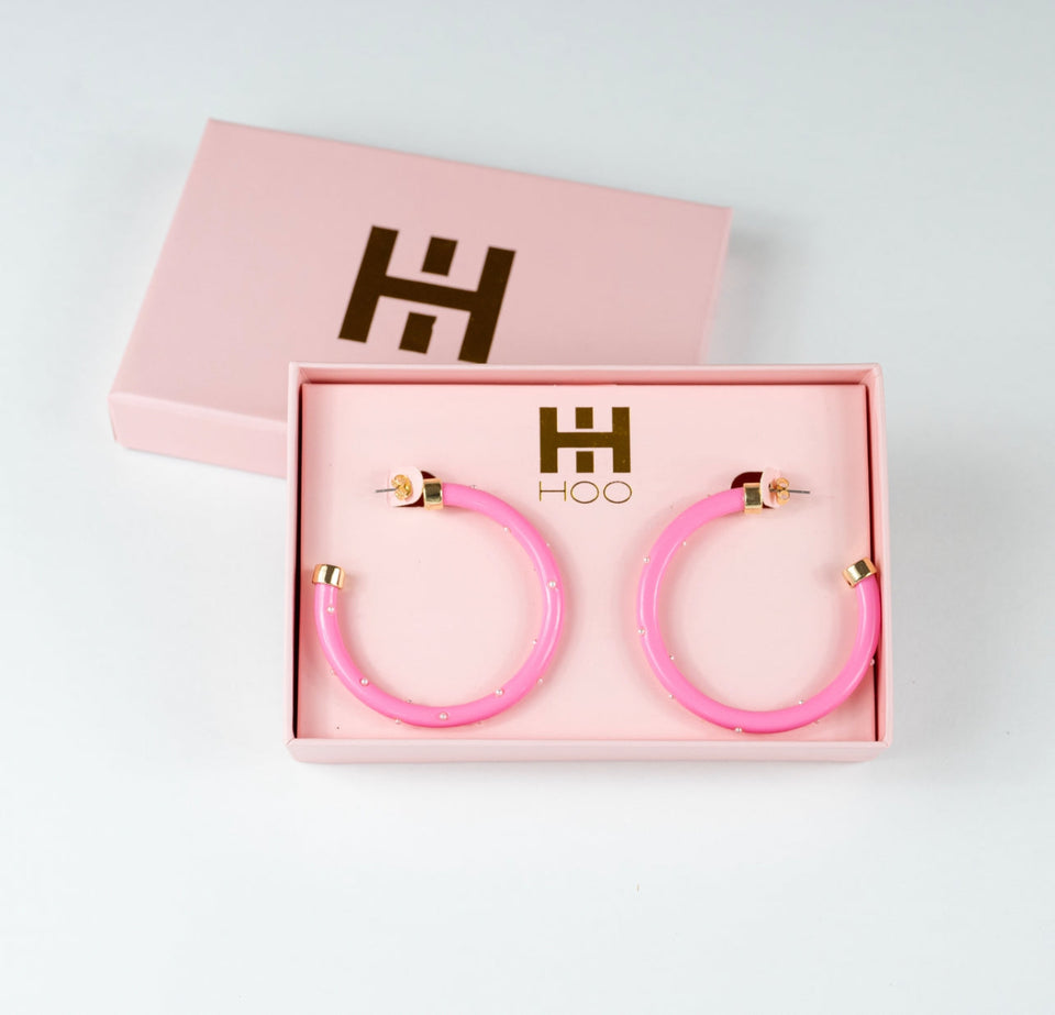 Hoops - Bubble Gum with Pearls