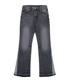 CHARCOAL SPLIT FLARE DENIM