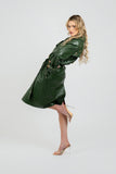 Trinity Quilted Vegan Leather Trench Coat