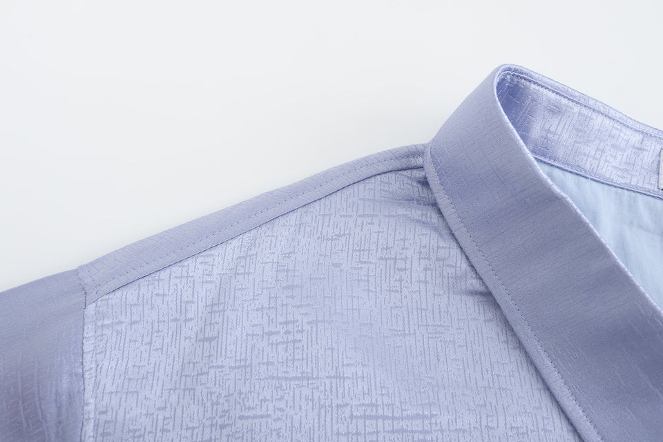 Dori Brocade Straight Collar Shirt