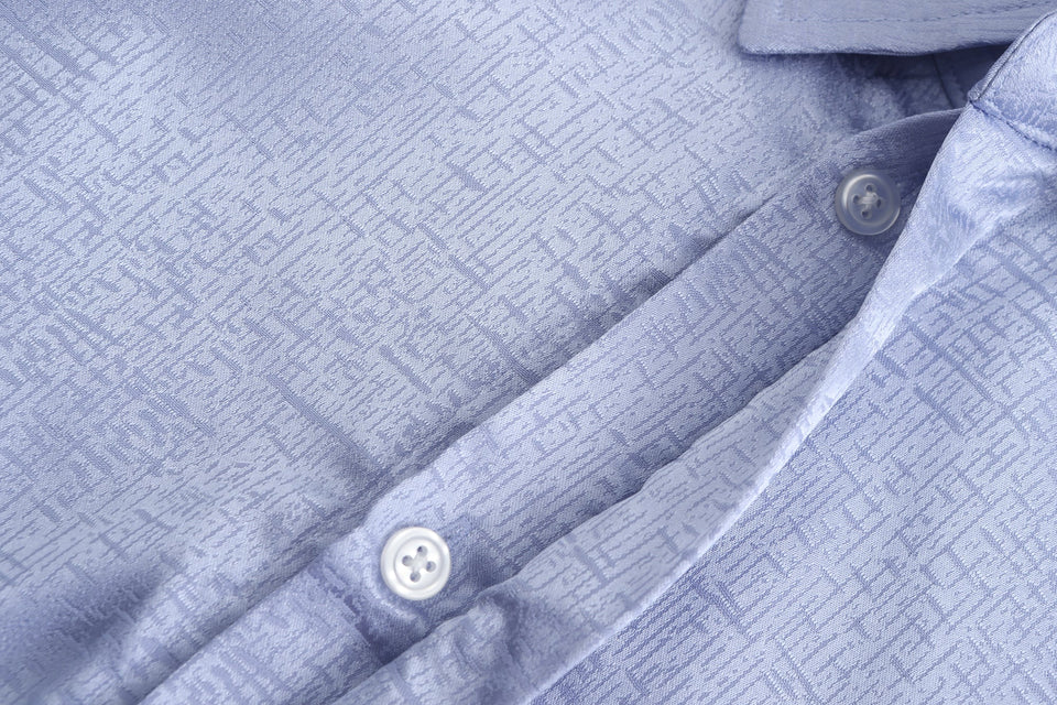 Dori Brocade Straight Collar Shirt