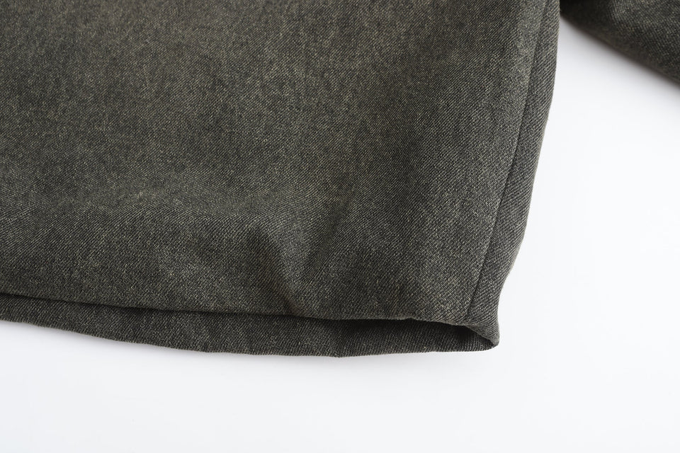 Han Patchwork Double Fleece Layer Hoodie