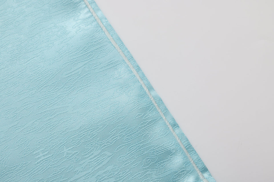 Fu Brocade Wide Leg Track Pants Elixir Blue