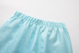 Fu Brocade Wide Leg Track Pants Elixir Blue