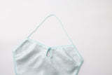 Dong Cropped Reversible Apron Top Jade Blue
