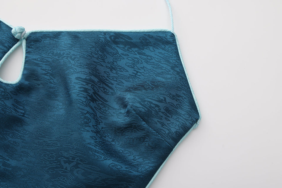 Dong Cropped Reversible Apron Top Jade Blue